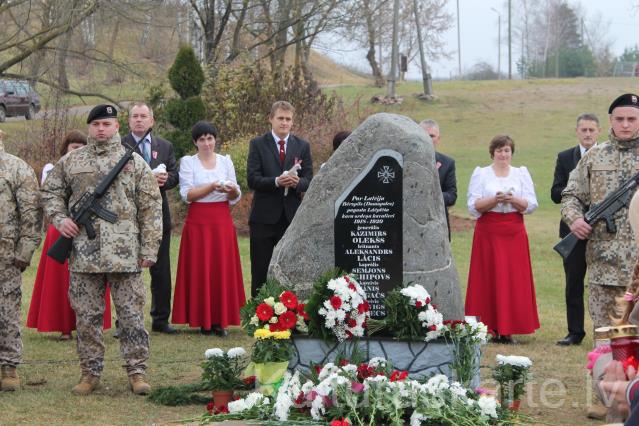 Piemiņas plāksnes ''Brīvības cīņu (1918-1920)  karavīriem un Lāčplēša kara ordeņa kavalieriem'' atklāšana